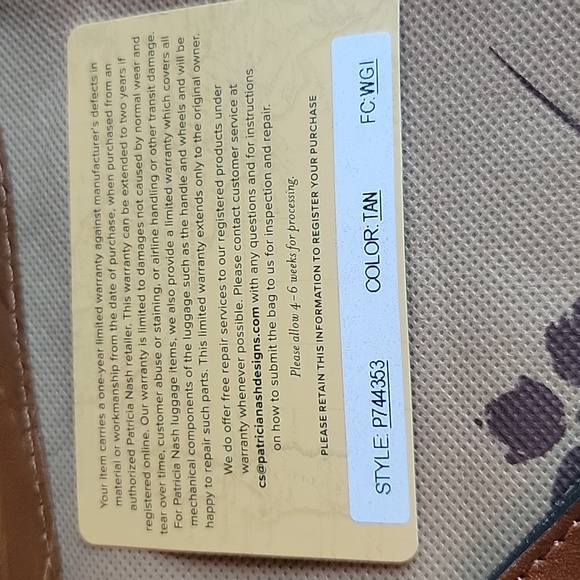 Patricia Nash Leather Cut Out Tooled Ninetta Tote Bucket Hobo Bag Tan - Picture 10 of 13